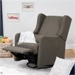 Carter's By DaVinci Arlo Swivel Recliner Glider in Performance Charcoal Linen