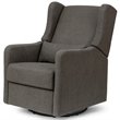 Carter's By DaVinci Arlo Swivel Recliner Glider in Performance Charcoal Linen