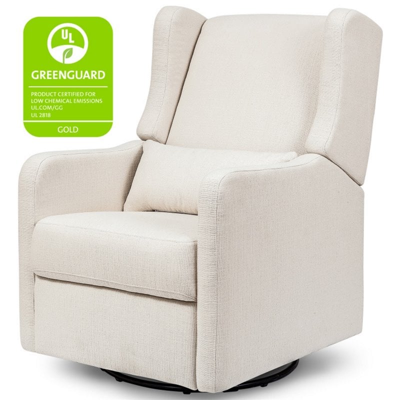 Carter's By DaVinci Arlo Transitional Fabric Recliner and Swivel Glider in Beige