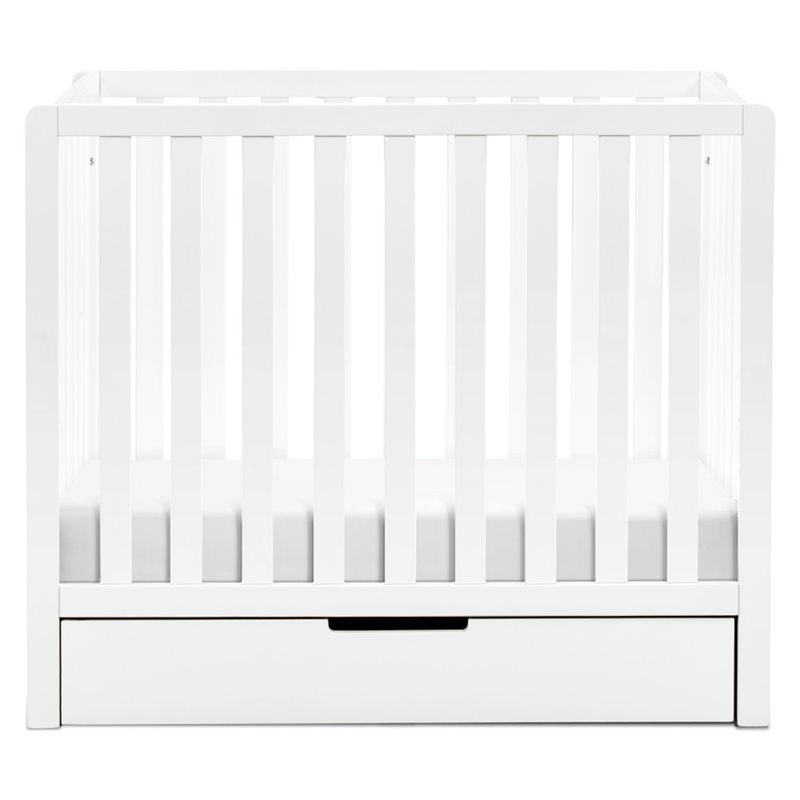 Carter's Colby 4-in-1 Convertible Mini Crib with Trundle in White