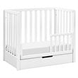 Carter's Colby 4-in-1 Convertible Mini Crib with Trundle in White