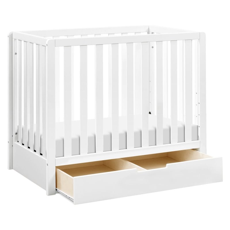Carter's Colby 4-in-1 Convertible Mini Crib with Trundle in White