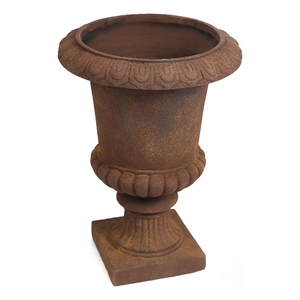 luxenhome rustic brown mgo urn planter