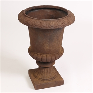 luxenhome rustic brown urn planter