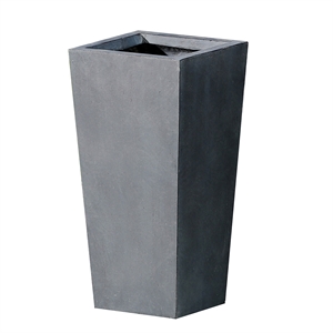 luxenhome gray mgo 24.2in. h tall tapered planter