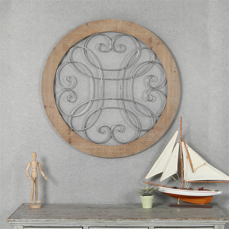 Luxen Home Metal Circular Scroll Wall Decor 680270680593 eBay
