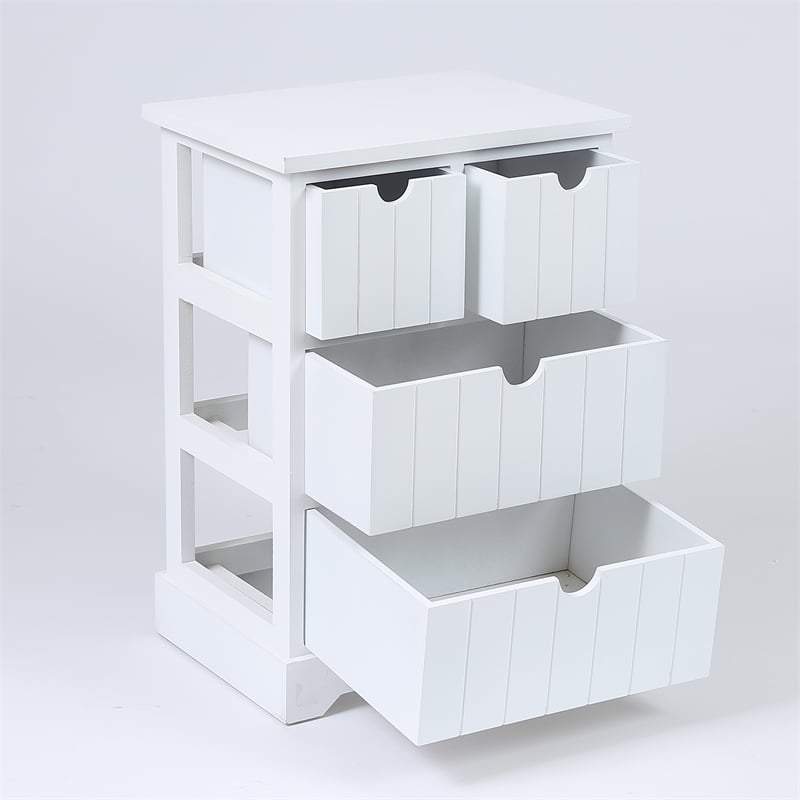Luxen Home White Beadboard Wood Cabinet 810000771516 | eBay