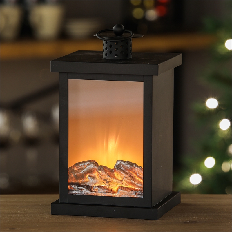 Luxen Home Led Faux Fireplace Lantern For Sale Online