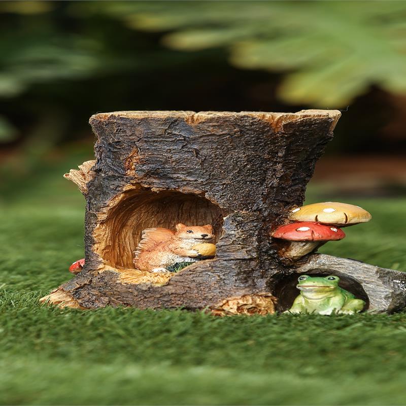 Luxen Home Solar Woodland Animals Miniature Fairy Garden Set 