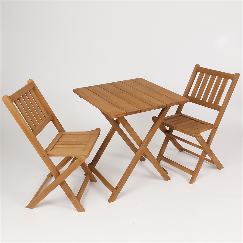 Luxen Home Hemlock Wood Bistro Set Luxen Home Hemlock Wood Bistro Set