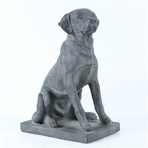 luxenhome gray mgo labrador retriever dog indoor outdoor garden statue