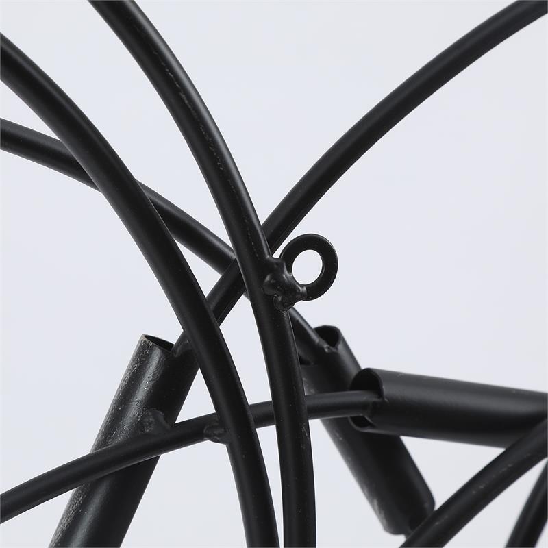 Black Metal Abstract Circular Wall Decor WHA778