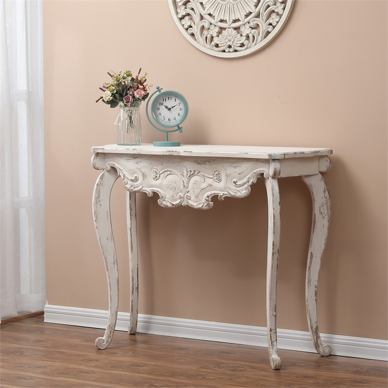 LuxenHome Wood Vintage Console and Entry Table Cymax Business
