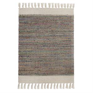 luxenhome 3x5 ft handloom multi-color recycled cotton indoor area rug