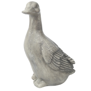 luxenhome gray mgo duck garden statue