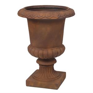 luxenhome rusty brown mgo 23.6in. h planter