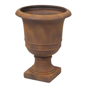 luxenhome rusty brown mgo 16.7in. h urn planter