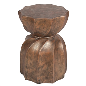 luxenhome modern mgo indoor outdoor weathered copper garden stool