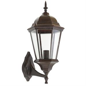 luxenhome aged copper finish metal outdoor wall sconce light