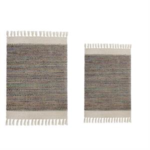 luxenhome set of 2 handloom recycled cotton rug