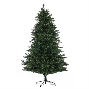 luxenhome 7ft green pvc/pe pre-lit artificial christmas tree