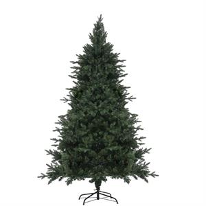 luxenhome 7ft pre-lit pe/pvc artificial green christmas tree