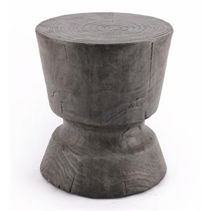 luxenhome gray cement round indoor outdoor garden stool and table