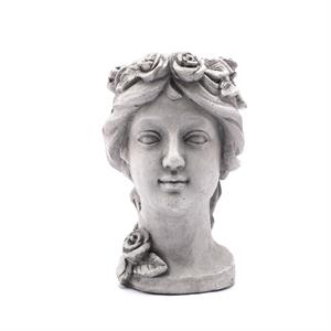 luxenhome gray mgo victorian rose lady head bust planter
