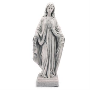 luxenhome 31.5-inch light gray mgo mary statue