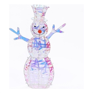 luxenhome magical snowman lighted winter holiday yard decoration