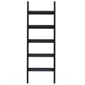 LuxenHome Black Wood 4.8ft Decorative Blanket Ladder