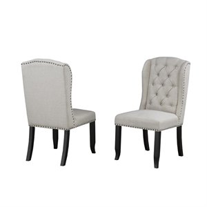 memphis tufted dining chair with nail-head trim