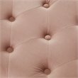 Posh Living Nathan Velvet Upholstered Half Moon Storage Ottoman in Blush Pink