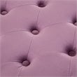 Posh Living Nathan Velvet Upholstered Half Moon Storage Ottoman in Mauve