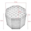 Posh Living Adrian Button Tufted Velvet Storage Ottoman in Mauve