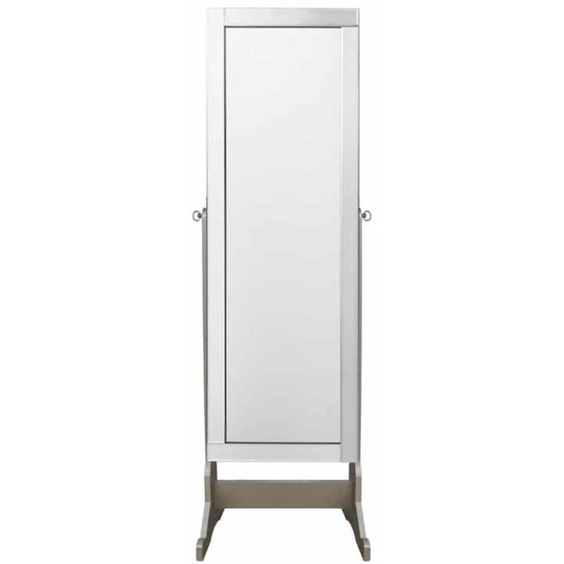 Posh Living Harper Jewelry Cheval Armoire & Makeup Storage in Champagne