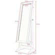Posh Living Harper Jewelry Cheval Armoire & Makeup Storage in Black