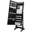 Posh Living Harper Jewelry Cheval Armoire & Makeup Storage in Black