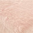 Posh Living Stanley Modern Faux Fur Fabric Cube Storage Ottoman in Blush Pink
