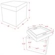Posh Living Stanley Modern Faux Fur Fabric Cube Storage Ottoman in Blush Pink
