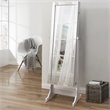 Posh Living Harper Jewelry Cheval Armoire & Makeup Storage in White