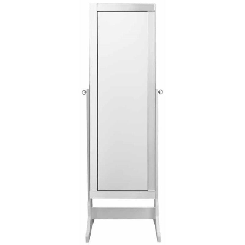 Posh Living Harper Jewelry Cheval Armoire & Makeup Storage in White