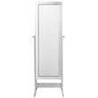 Posh Living Harper Jewelry Cheval Armoire & Makeup Storage in White