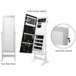 Posh Living Harper Jewelry Cheval Armoire & Makeup Storage in White