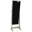 Posh Abigail Full Length Mirror Jewelry Armoire & Makeup Storage in Champagne
