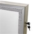 Posh Abigail Full Length Mirror Jewelry Armoire & Makeup Storage in Champagne