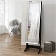 Posh Abigail Full Length Mirror Jewelry Armoire & Makeup Storage in Black