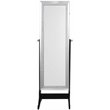 Posh Abigail Full Length Mirror Jewelry Armoire & Makeup Storage in Black