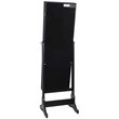 Posh Abigail Full Length Mirror Jewelry Armoire & Makeup Storage in Black