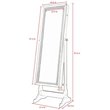 Posh Abigail Full Length Mirror Jewelry Armoire & Makeup Storage in Black